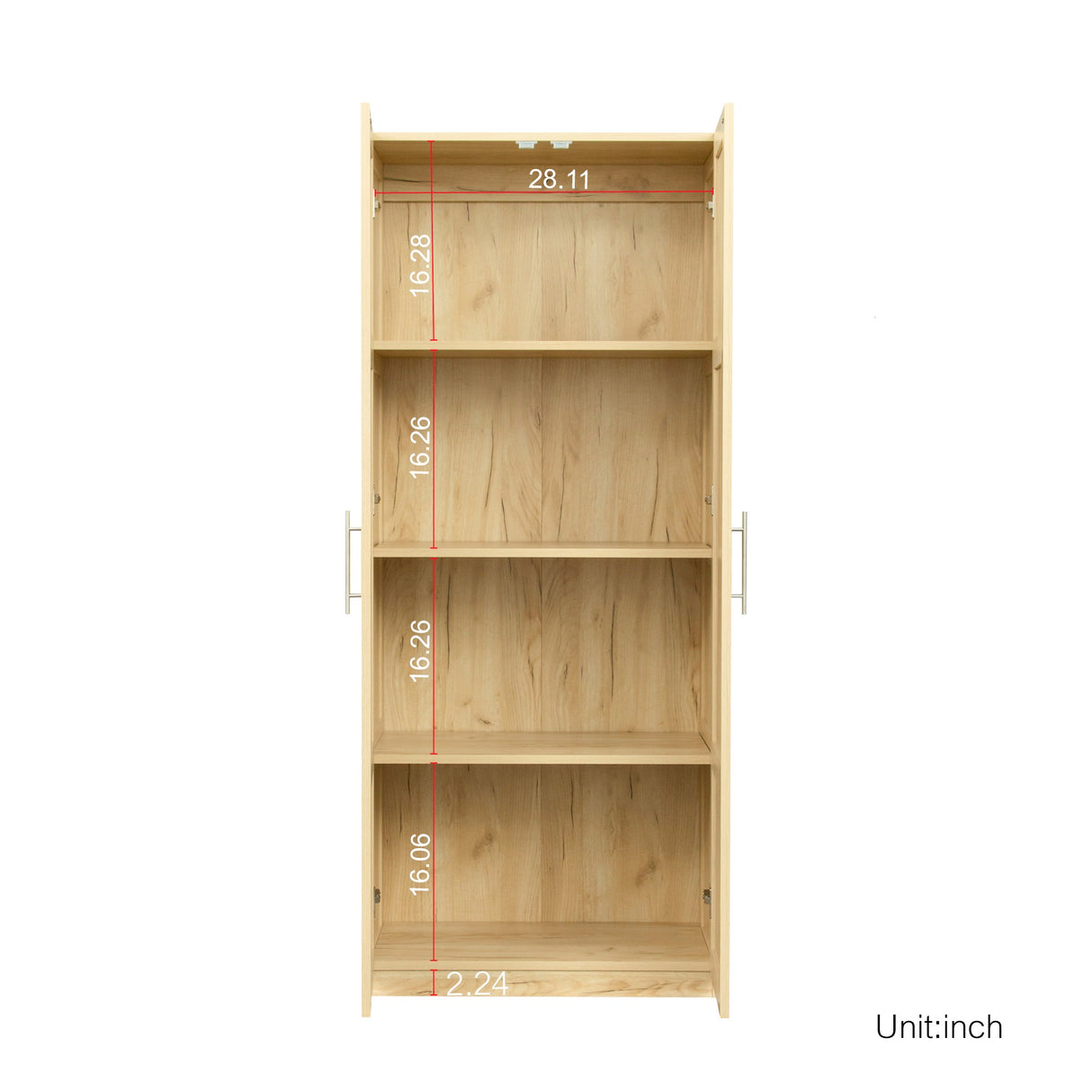 Modern High Wardrobe - Spacious Storage with Doors & Shelves