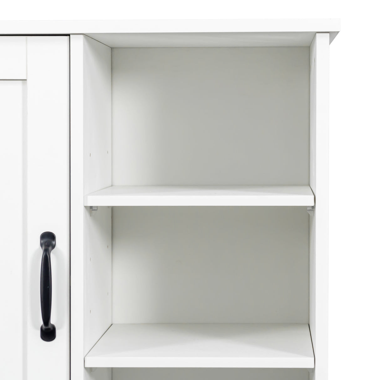63" Laundry Storage Cabinet with Tilt-Out Hampers & Adjustable Shelves