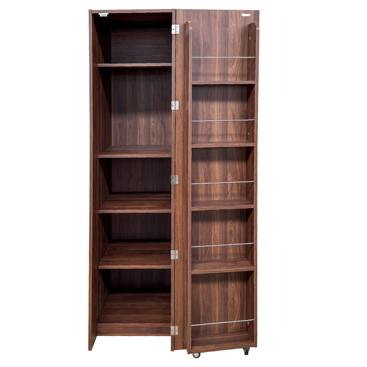 22" Deep Narrow Pantry Cabinet with Door Shelves & Interior Storage
