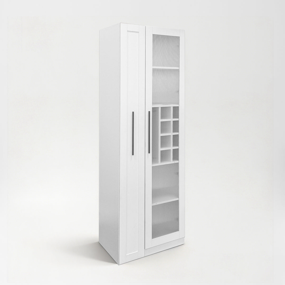 71" Narrow Pantry Cabinet with Pull-Out Storage & Wine Rack wr069