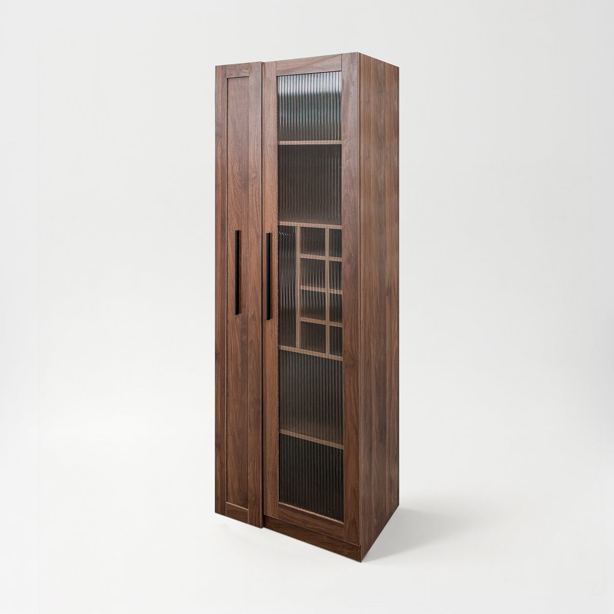 71" Narrow Pantry Cabinet with Pull-Out Storage & Wine Rack wr069