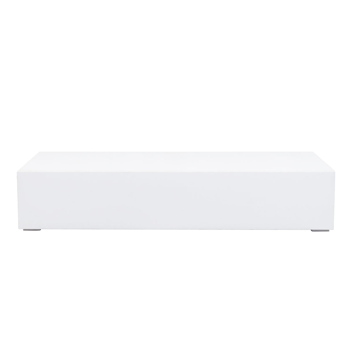 Modern TV Stand for TVs up to 59" with Hidden Storage | White Media Console