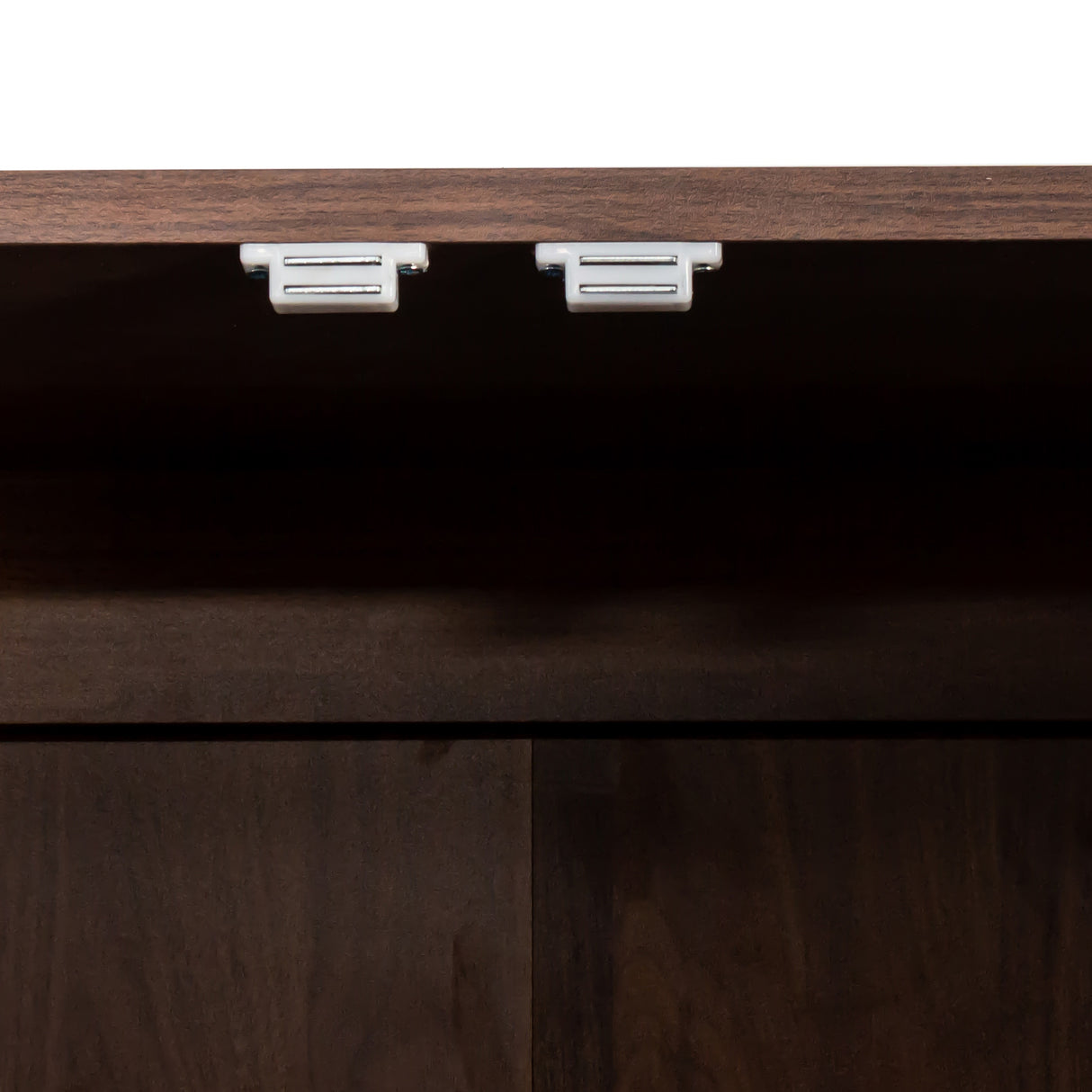 Modern Wardrobe Armoire with 2 Doors & 3 Adjustable Shelves, 71"H x 30" W