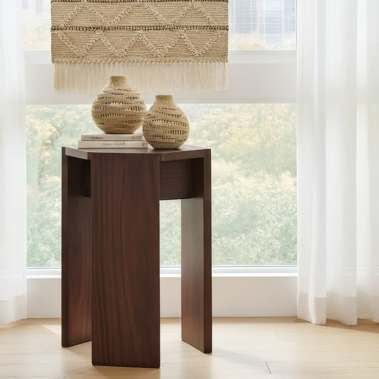 Hexagonal Stacking Stools (Set of 2) | Modular Side Table & Seat