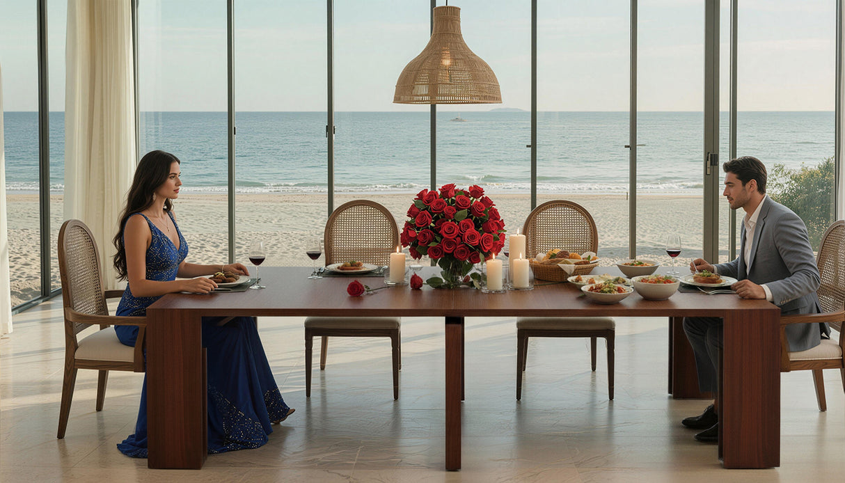 Wood Extendable Dining Table Seats 2-12, 19"-118" | Extendabl Console Table