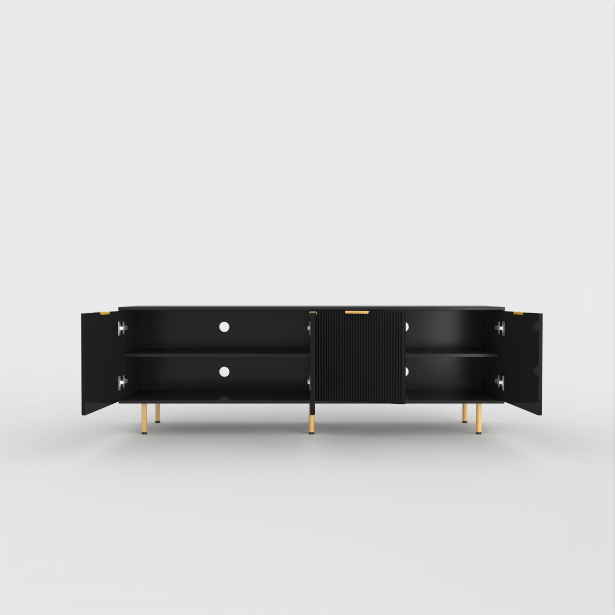 71" TV Stand w/ Storage Cabinet & Adjustable Shelves | Modern Credenza