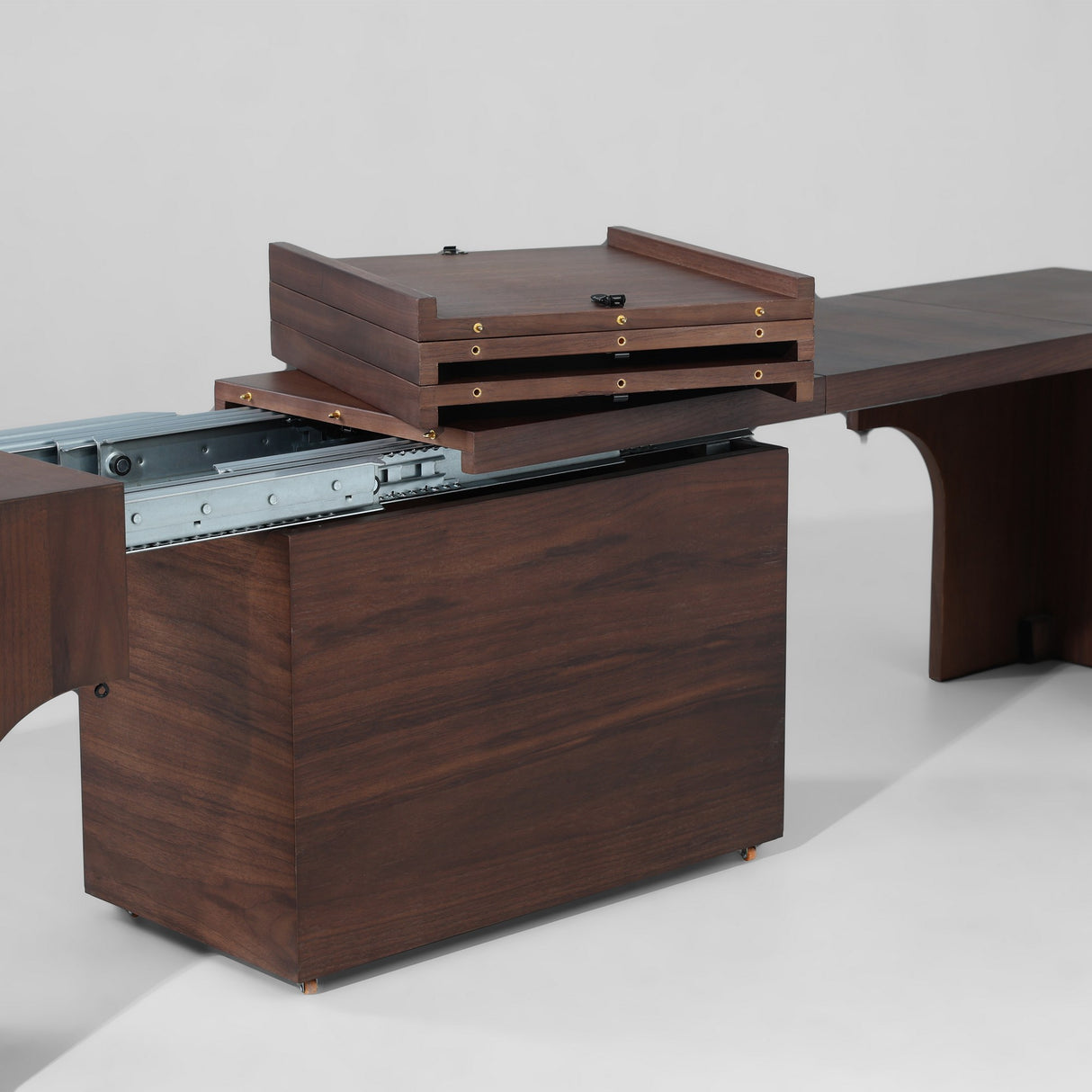 Extendable Dining Table & Bench Set | Seats 2–12, Space-Saving & Self-Storing, Solid Wood