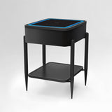 Smart Side Table with Built-in Bluetooth Speaker & Wireless Charging