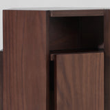 Walnut Hexagonal Stacking Stools (Set of 2) | Modular Side Table & Seat