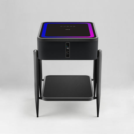 Smart Side Table with Built-in Bluetooth Speaker & Wireless Charging