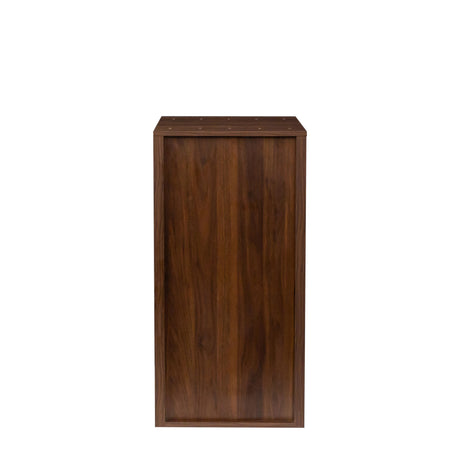 Modular Bar Cabinet in Walnut w/ Shelves & Glasses Holder - Joysource