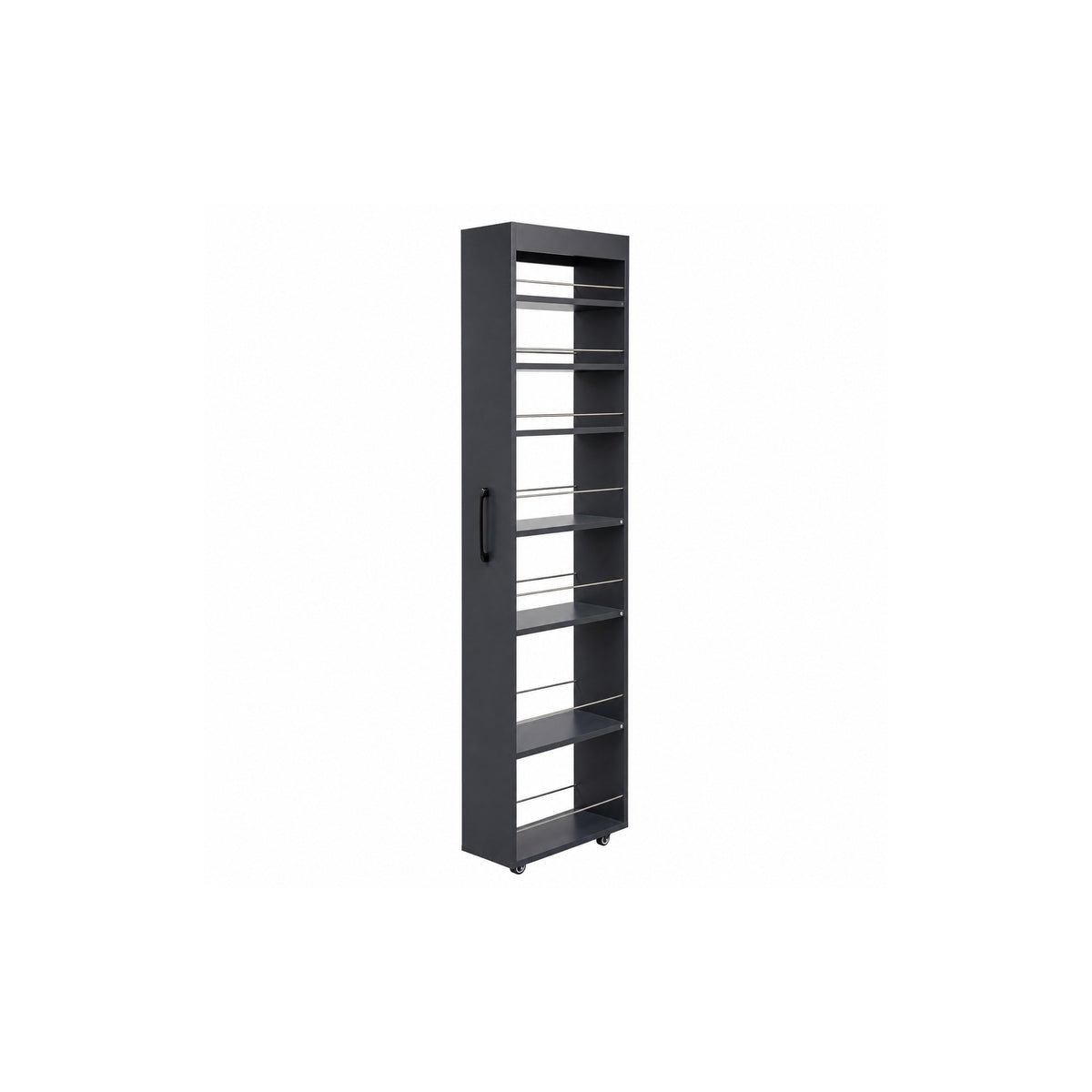 7-Tier Slim Pull-Out Storage Cabinet on Wheels for Kitchen & Laundry Room