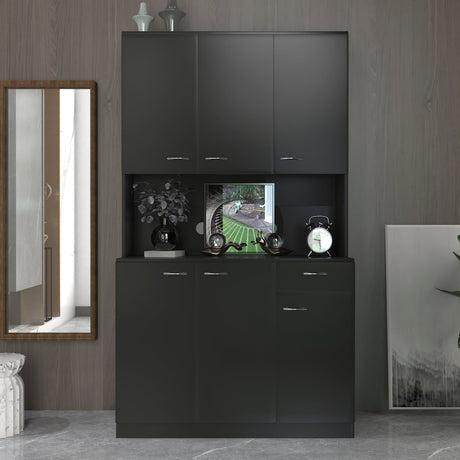 71" Tall Storage Cabinet for Office, Living Room, Bedroom & Kitchen