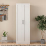 Modern Wardrobe w/ 2 Doors and 3 Shelves - Durable Storage Solution