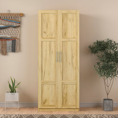 Modern High Wardrobe - Spacious Storage with Doors & Shelves