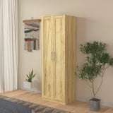 Modern Wardrobe w/ 2 Doors and 3 Shelves - Durable Storage Solution