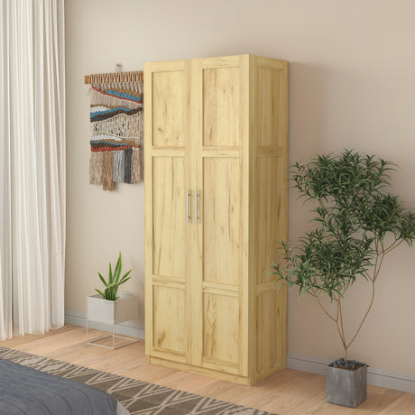 Modern High Wardrobe - Spacious Storage with Doors & Shelves