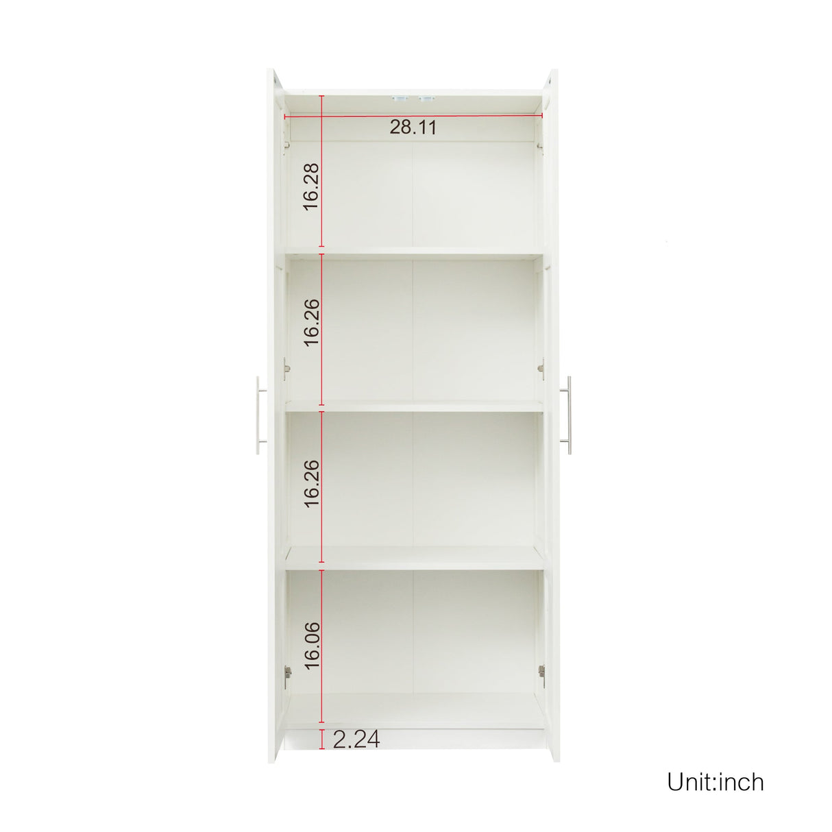 Modern High Wardrobe - Spacious Storage with Doors & Shelves