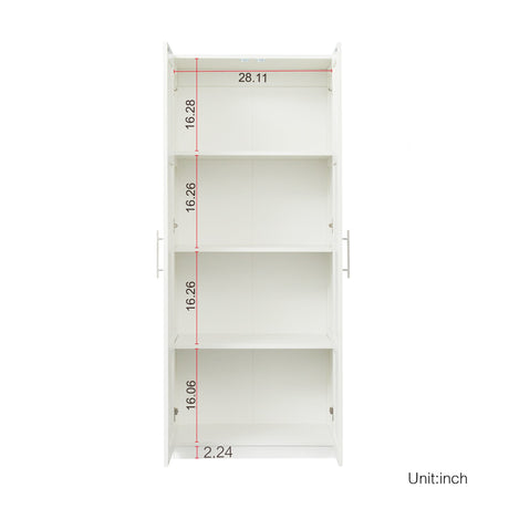 Modern High Wardrobe - Spacious Storage with Doors & Shelves