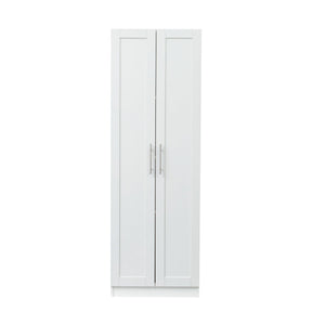 Modern Wardrobe w/ 2 Doors and 3 Shelves - Durable Storage Solution