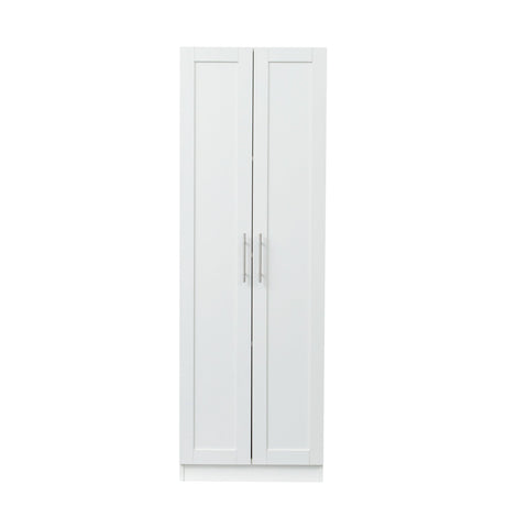 Modern Wardrobe w/ 2 Doors and 3 Shelves - Durable Storage Solution