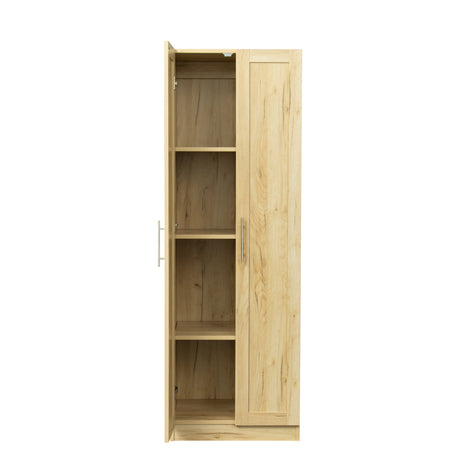 Modern Wardrobe w/ 2 Doors and 3 Shelves - Durable Storage Solution