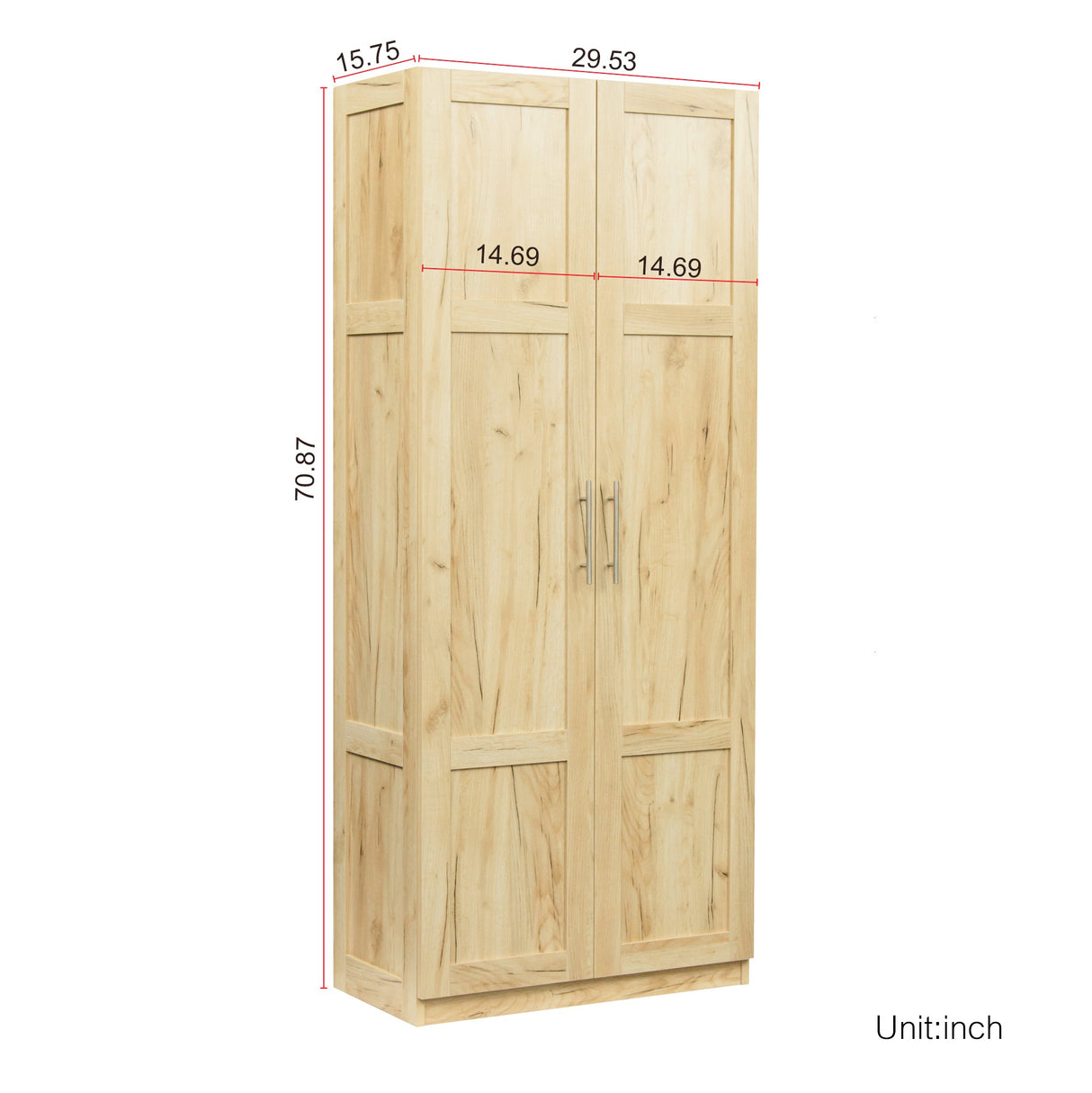 Modern High Wardrobe - Spacious Storage with Doors & Shelves