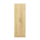 Modern Wardrobe w/ 2 Doors and 3 Shelves - Durable Storage Solution