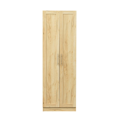 Modern Wardrobe w/ 2 Doors and 3 Shelves - Durable Storage Solution