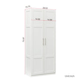 Modern High Wardrobe - Spacious Storage with Doors & Shelves