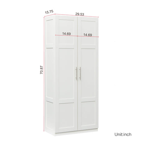 Modern High Wardrobe - Spacious Storage with Doors & Shelves