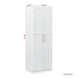 Modern Wardrobe w/ 2 Doors and 3 Shelves - Durable Storage Solution