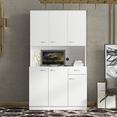 71" Tall Storage Cabinet for Office, Living Room, Bedroom & Kitchen