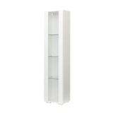 Storage Cabinet with Aluminum Strip Lamp - Large Storage Space