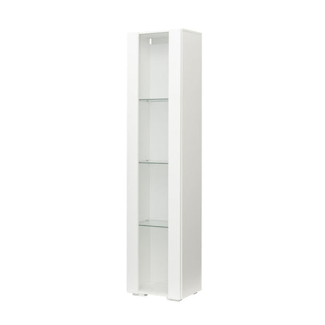 Storage Cabinet with Aluminum Strip Lamp - Large Storage Space