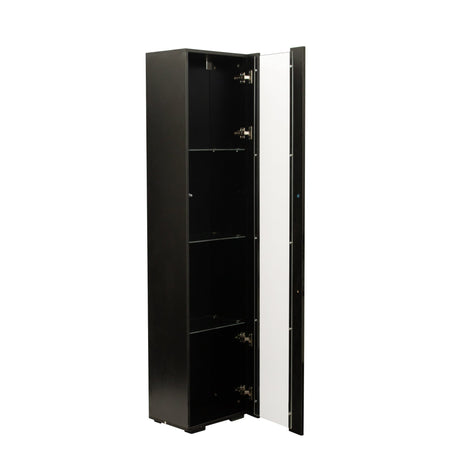 Storage Cabinet with Aluminum Strip Lamp - Large Storage Space