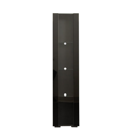 Storage Cabinet with Aluminum Strip Lamp - Large Storage Space