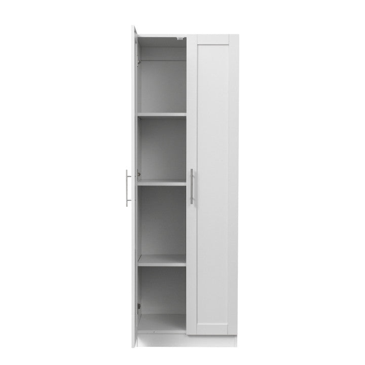 Modern Wardrobe w/ 2 Doors and 3 Shelves - Durable Storage Solution