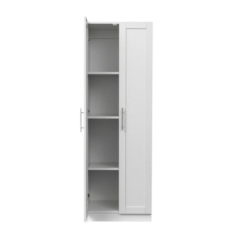 Modern Wardrobe w/ 2 Doors and 3 Shelves - Durable Storage Solution