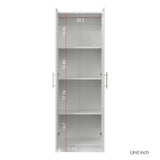 Modern Wardrobe w/ 2 Doors and 3 Shelves - Durable Storage Solution