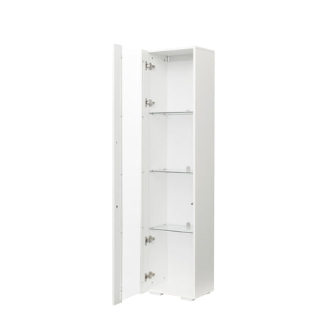 Narrow Storage Cabinet with Aluminum Strip Lamp | Display Cabinet