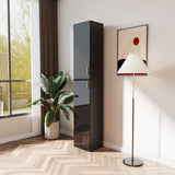 Sleek Black Accent Cabinet for Bedroom, Dining Room, or Living Room
