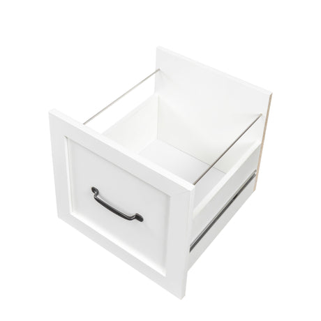 L-Shaped Computer Desk with Hutch, Storage Shelves & 2 Drawers for Home Office