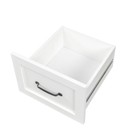 L-Shaped Computer Desk with Hutch, Storage Shelves & 2 Drawers for Home Office