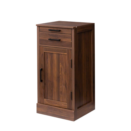 Modular Wine Bar Cabinet Buffet Cabinet in Walnut - Joysource
