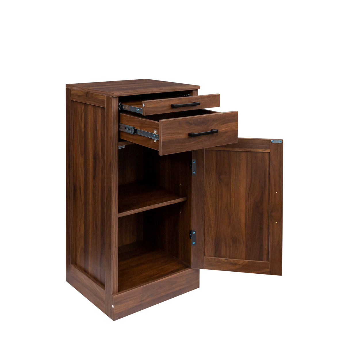 Modular Wine Bar Cabinet Buffet Cabinet in Walnut - Joysource