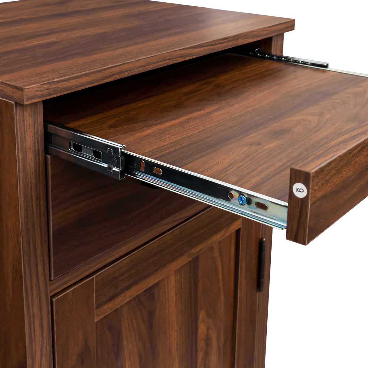 Modular Wine Bar Cabinet Buffet Cabinet in Walnut - Joysource