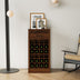 Walnut Modular Bar Cabinet for 24 Bottles w/ Drawers - Joysource