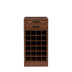 Walnut Modular Bar Cabinet for 24 Bottles w/ Drawers - Joysource
