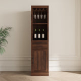 Modular Wine Bar Cabinet Buffet Cabinet in Walnut - Joysource